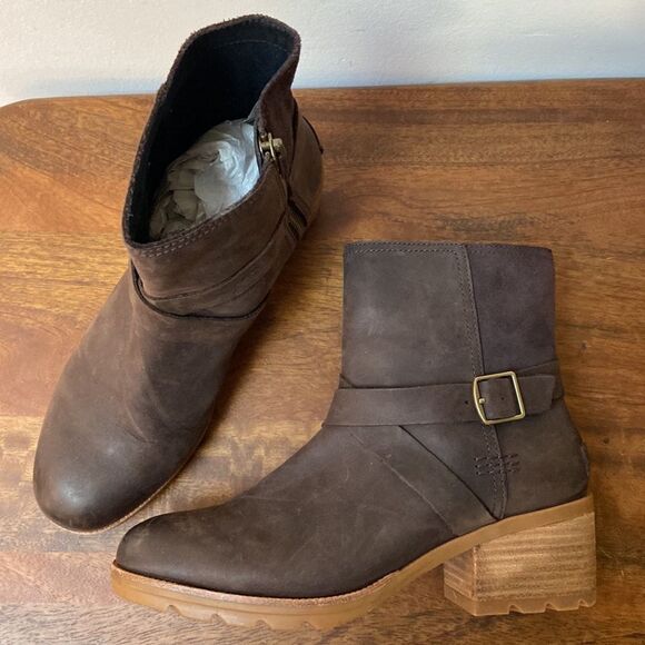 Sorel Brown Leather Boots Sz. 8.5 - Picture 1 of 14